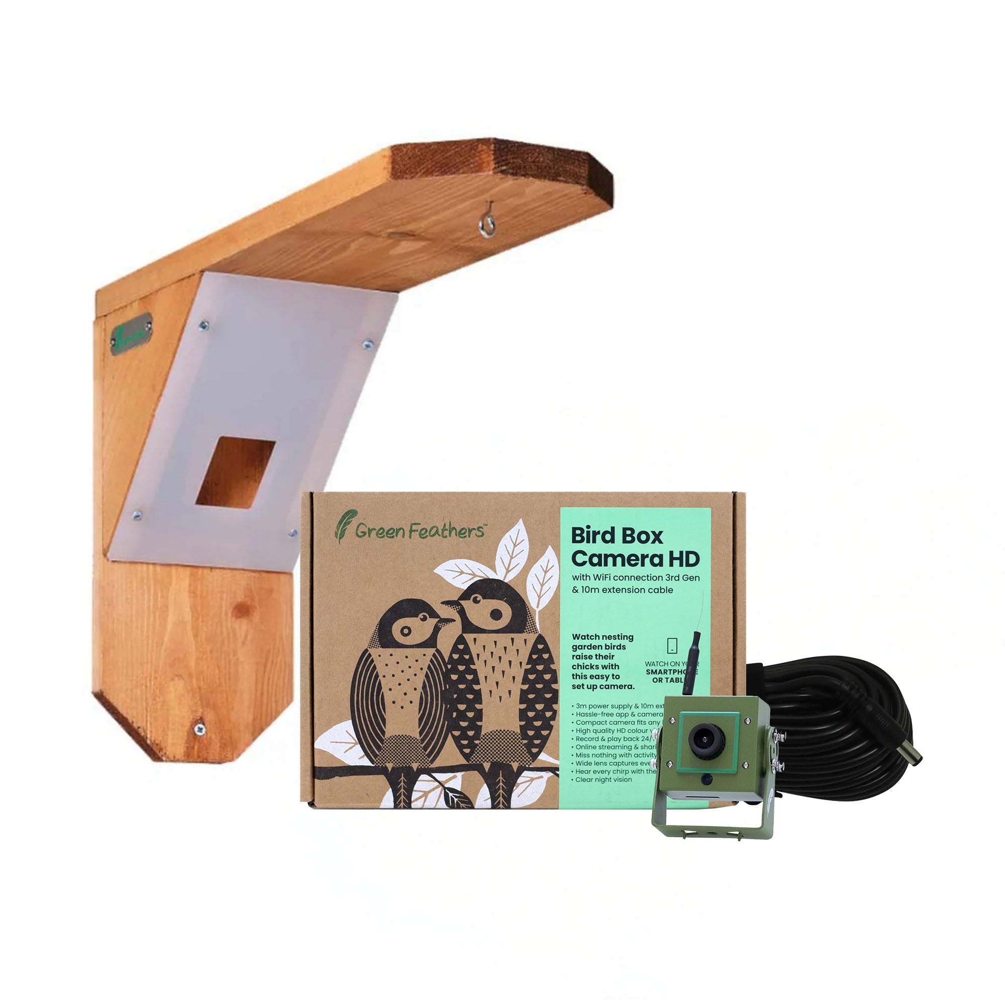 Green Feathers Bird Box Watch Online Free WiFi Bird Feeder HD