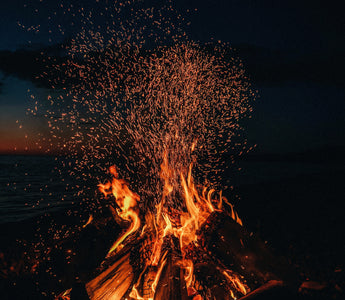 bonfire night sparking bonfire