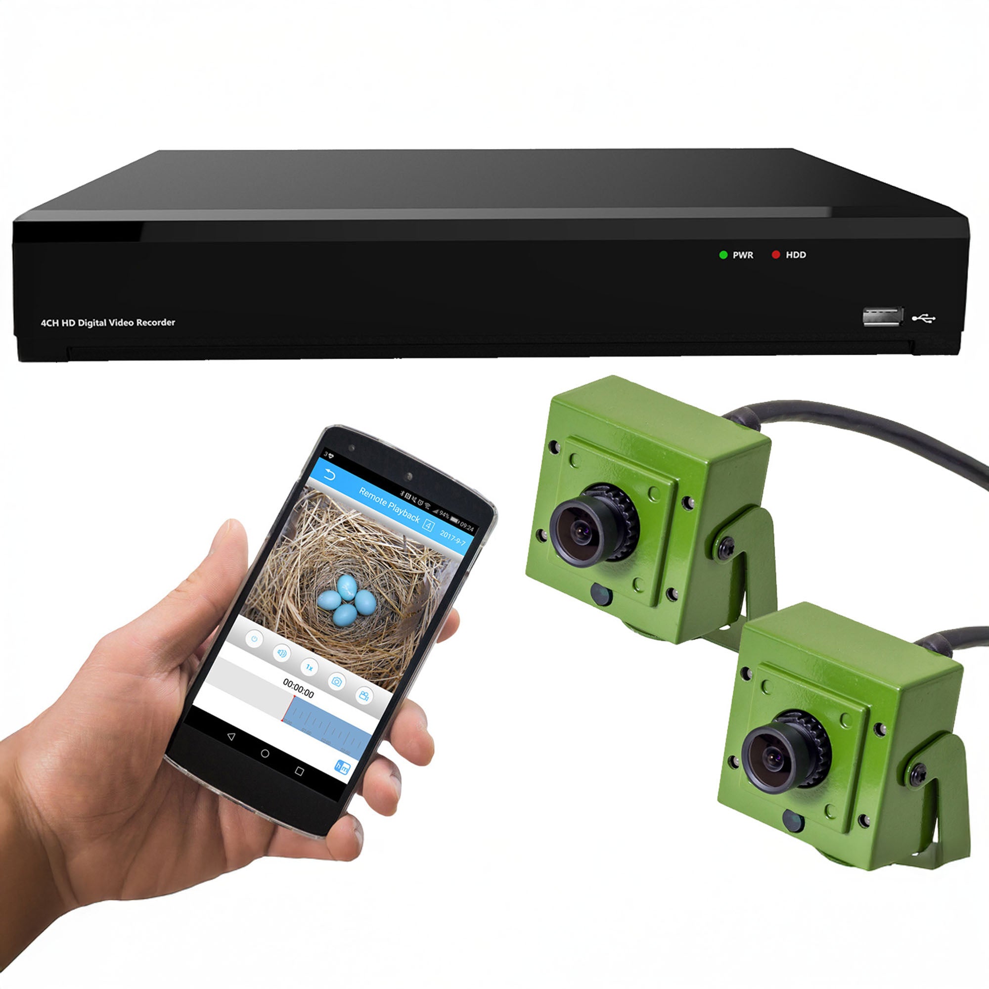Aviary HD Cameras With Recorder Pack