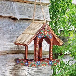 Artisan Thatched Bird Table