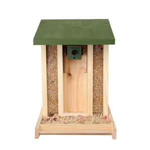 Camera Compatible Wooden Bird Feeder