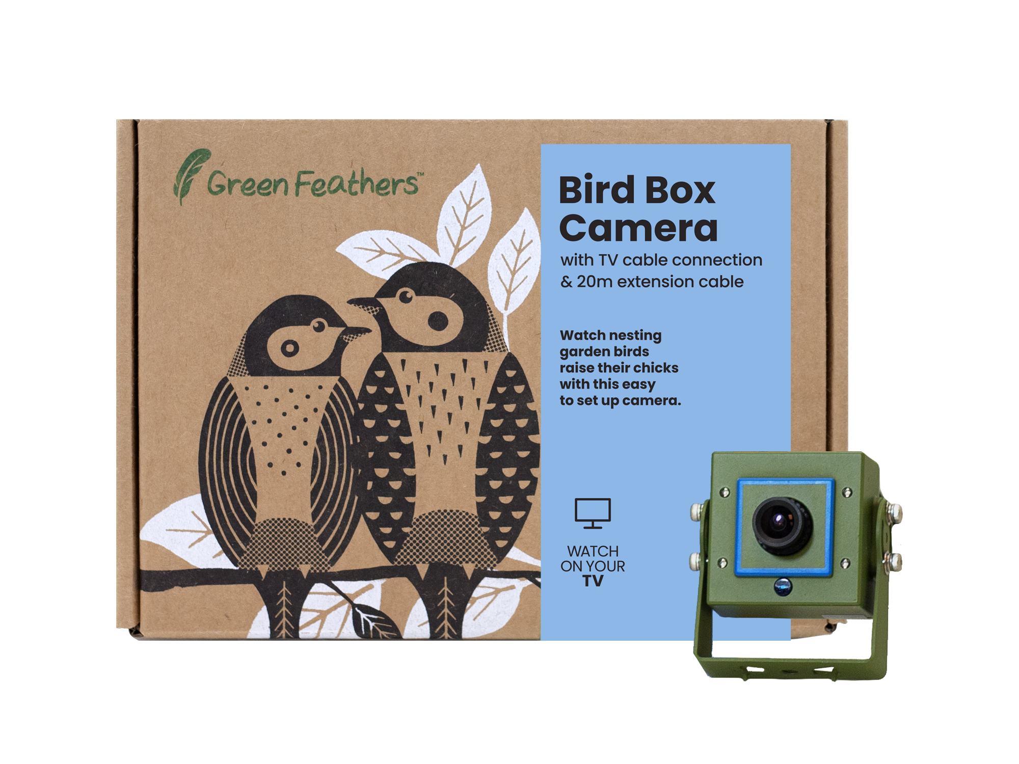 Green feathers deals bird box camera