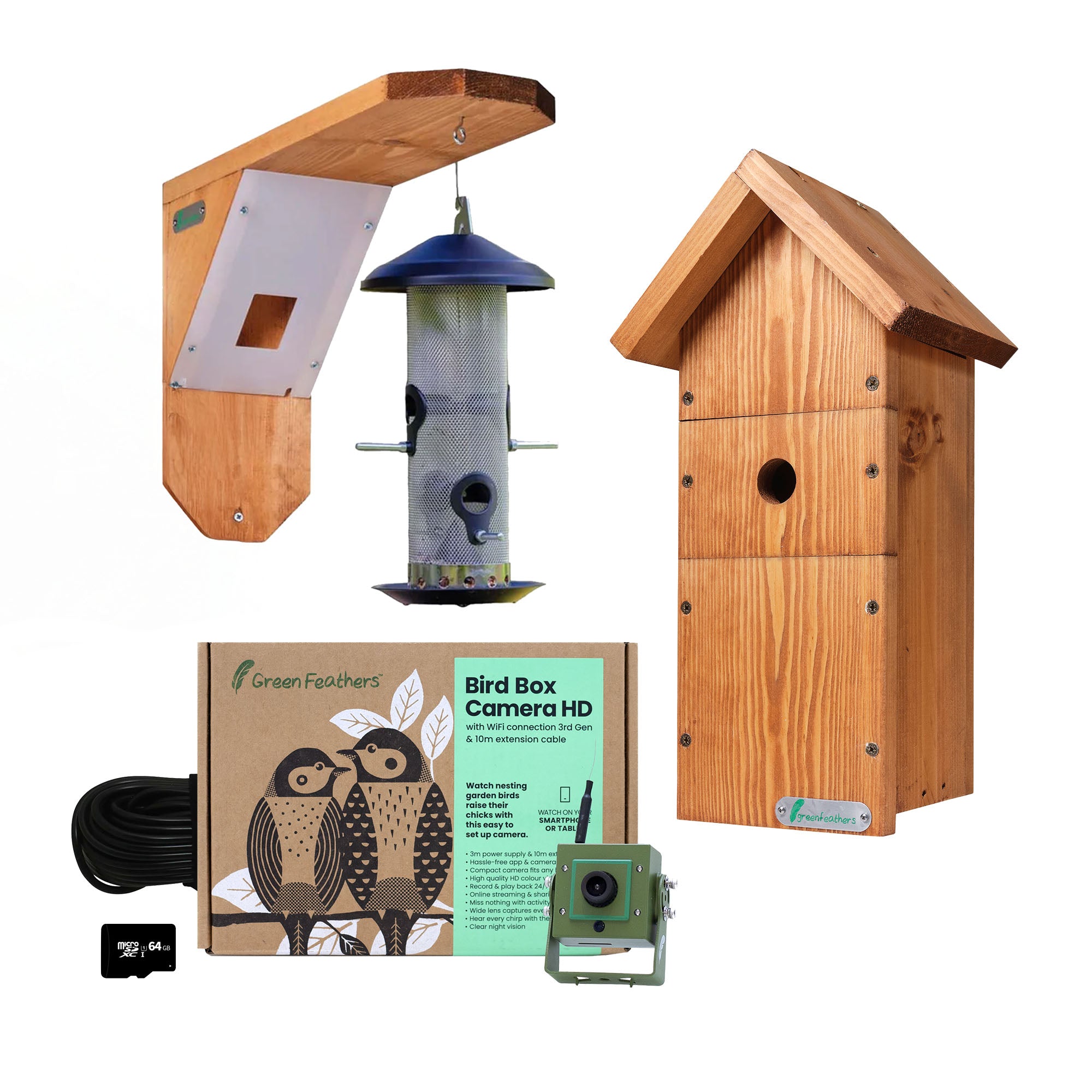 Bird Box and Bird Feeder Garden Camera Kit