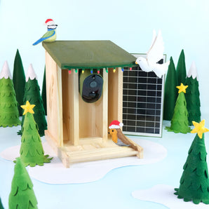 Solar Powered WiFi Camera Wooden Bird Feeder Kit