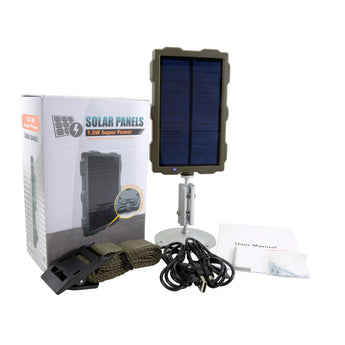 Solar Panel Battery Supply Power for Trail Cameras Green Feathers