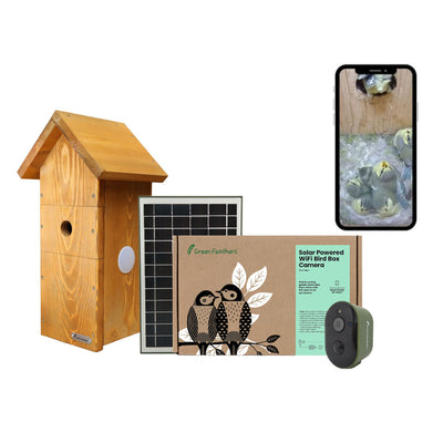 Solar Powered WiFi Bird Box HD Camera Starter Pack