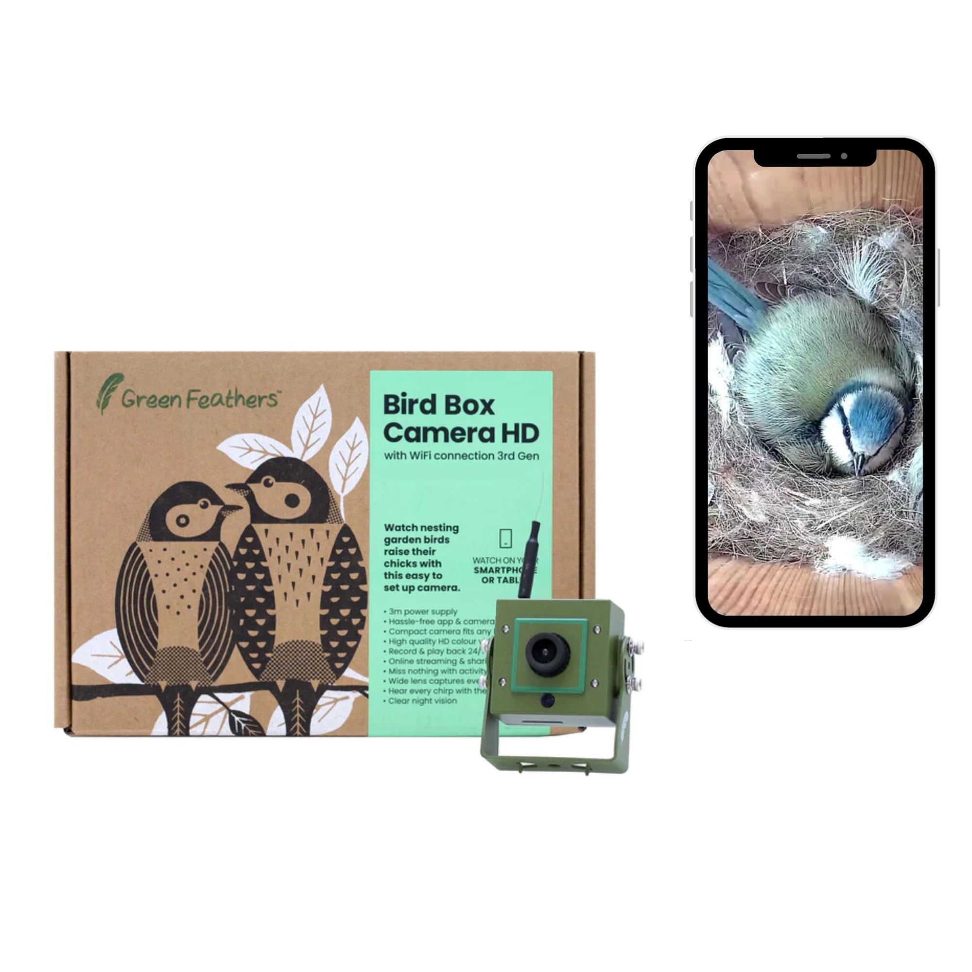 WiFi Bird Box & Wildlife Habitat HD Camera