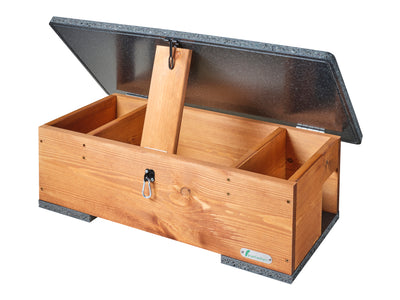 Handmade Wooden Hedgehog Feeding Station